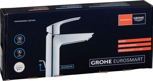 Actual product image Grohe EH-WTbatt EUROSMART 1/2inch MSize ZAG chrome
