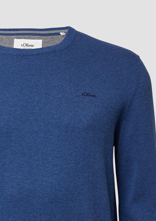 Produktbild s.Oliver Strickpullover Baumwollpullover mit Logo-Stickerei (3XL)