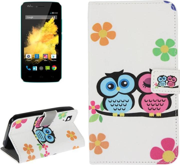 Produktbild König Design Handyhülle Tasche für Handy Wiko Sunset Eulen Paar Verliebt (Wiko Sunset)