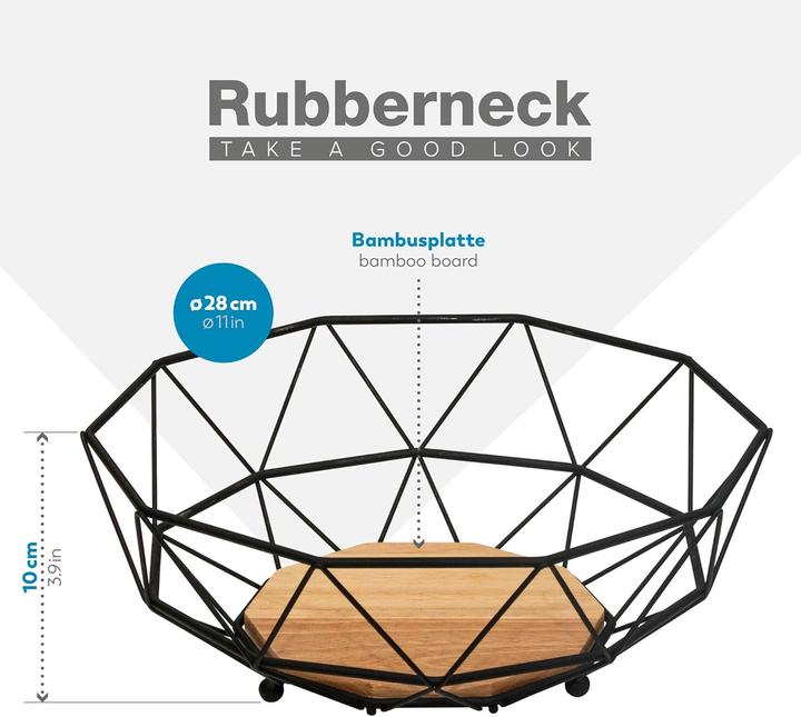 Produktbild Rubberneck Obstkorb mit Holzboden