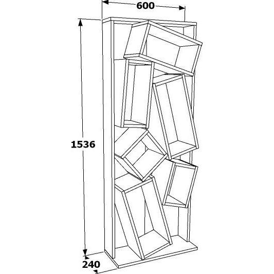 Thumbnail - Hanah Home, Regal, Mathias (63 x 153.5 x 24 cm)