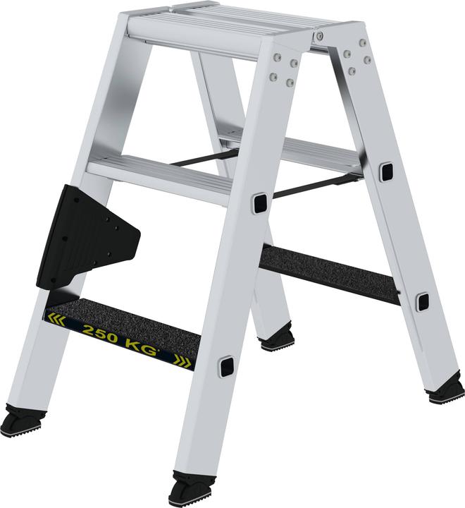 Produktbild Munk Stufen-Stehleiter 250 kg beidseitig begehbar mit clip-step R13 2x3 Stufen (Stehleiter, 220 cm)