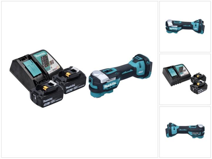 Actual product image Makita DTM 52 RT Battery multifunction tool 18 V Starlock Max Brushless + 2x battery 5.0 Ah + charger