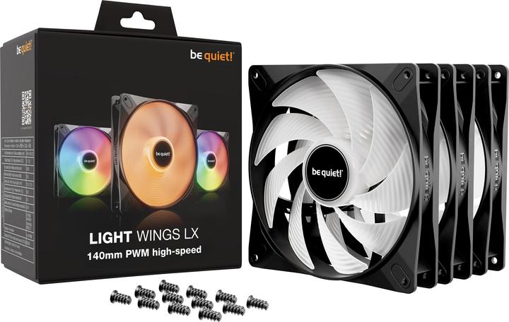 Produktbild be quiet! LIGHT WINGS LX 140mm PWM high-speed Triple-Pack (140 mm, 3 x)