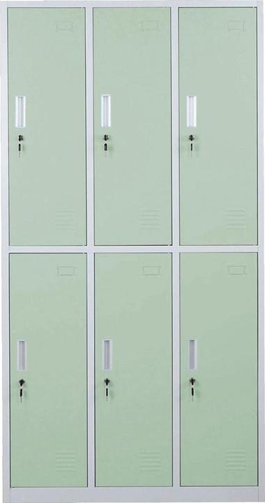 Body: Light grey RAL 7047, Doors: Green RAL 6021