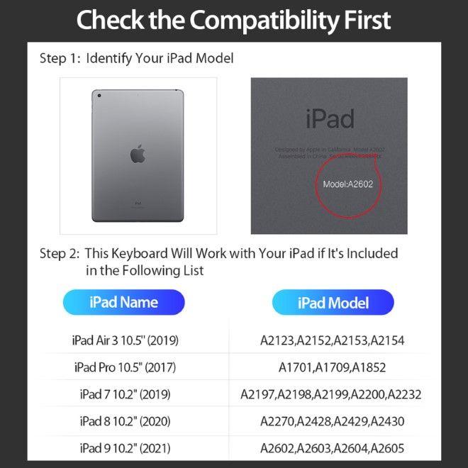 Image du produit Dux Ducis Étui pour clavier de la série DK (ING. Int., iPad 7, iPad 8, IPad 9)