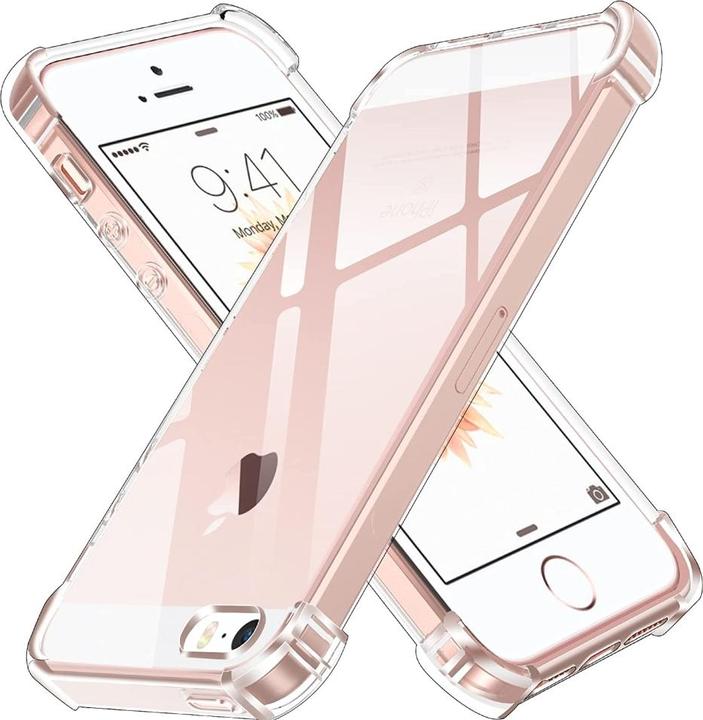 Screenguard Apple iPhone 5/5S/SE Case Crystal Soft Airbag Bumper (Apple iPhone 5)