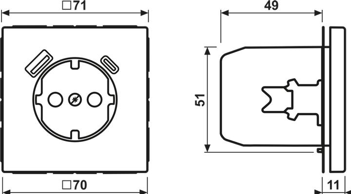 Actual product image JUNG SCHUKO socket outlet