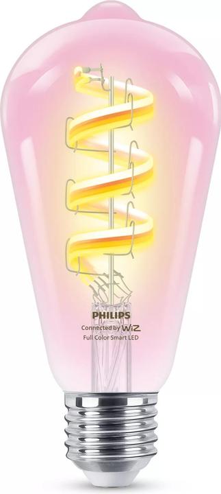 Philips Filament lamp, transparent, 40 W ST64 E27 (E27, 470 lm, 1 x)