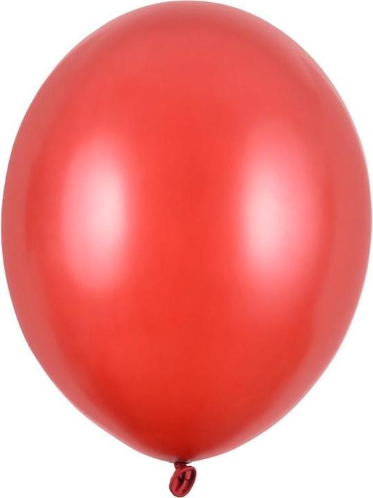 Partydeco Balloons Red Metallic 30cm (10 pcs) (10 x)