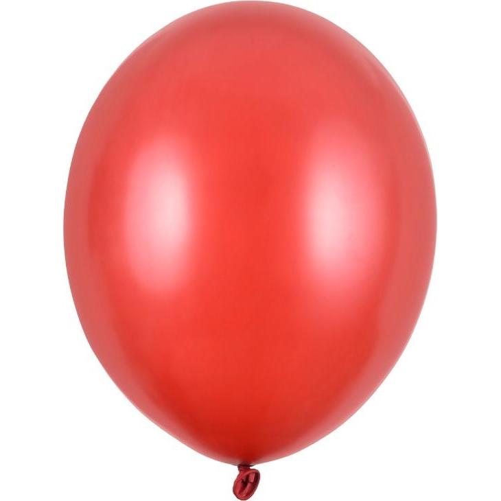 Partydeco Luftballons Rot Metallic 30cm (10 Stück)