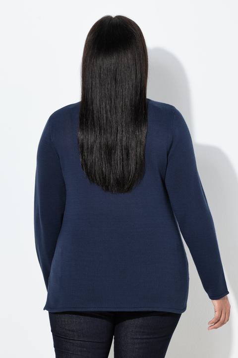 Produktbild Ulla Popken Pullover, Zopfmuster, Stehkragen, Langarm (62)