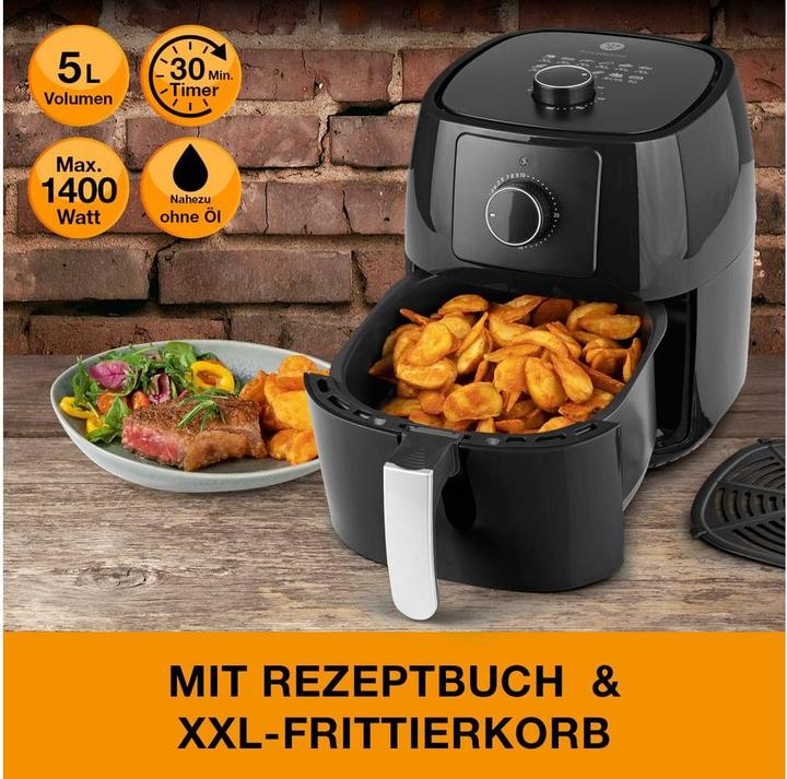 Image du produit Kochwerk Heissluft-Fritteuse 5 l, Detailfarbe: Schwarz