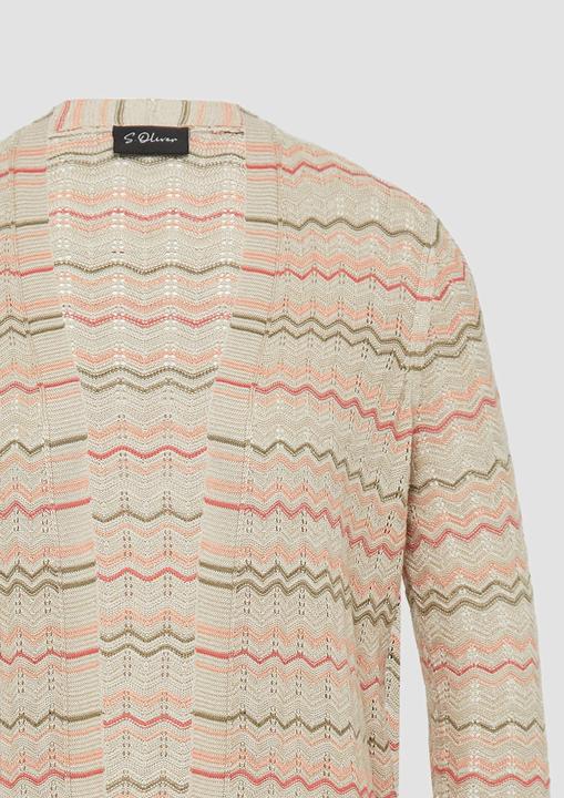 Actual product image S.Oliver Strickjacke Longcardigan mit Zick-Zack-Muster und Glitzergarn (34)