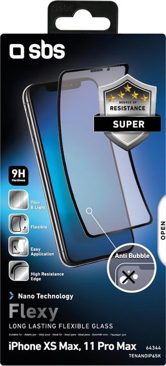 Produktbild SBS Full Screen Protector Flexible Glass für iPhone 11 Pro Max/XS Max (1 Stück, Apple iPhone 11 Pro Max)