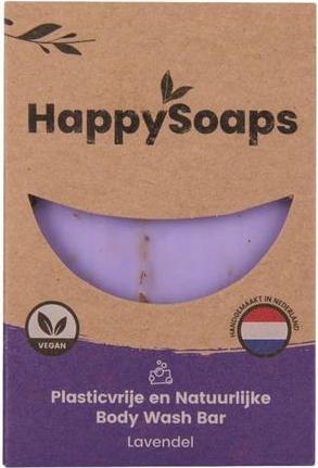 Actual product image Happy Soaps Vegan Body Bar Shower Foam Lavender 100g