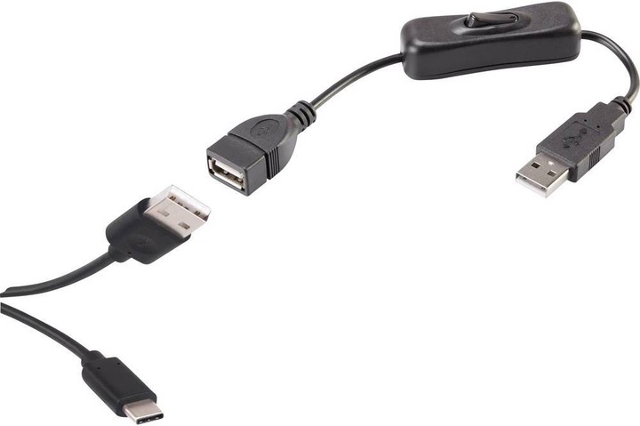 Produktbild Renkforce USB-Anschlusskabel A/USB-C mit Ein-/Aus-Schalter 1.25 m (1.25 m, USB 2.0)