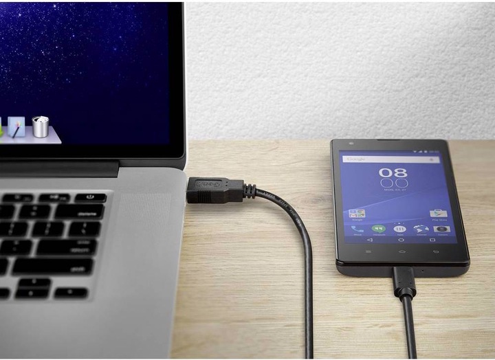 Produktbild Renkforce USB-Anschlusskabel A/USB-C mit Ein-/Aus-Schalter 1.25 m (1.25 m, USB 2.0)