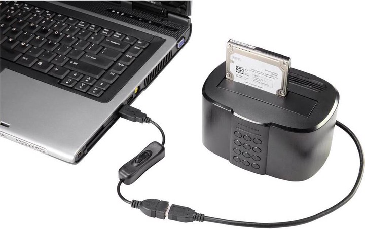 Produktbild Renkforce USB-Anschlusskabel A/USB-C mit Ein-/Aus-Schalter 1.25 m (1.25 m, USB 2.0)