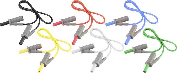 Actual product image Voltcraft Highly flexible test leads SET 0.5 m 1000 V, 600 V 10 A