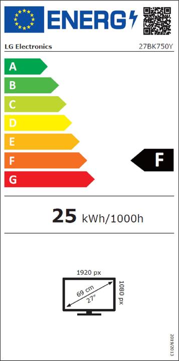 Energie-Label LG 27bk750y-B (1920 x 1080 Pixel, 27")