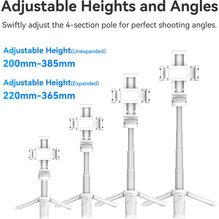 Immagine prodotto Ulanzi JJ02 Treppiede con impugnatura estensibile Bianco