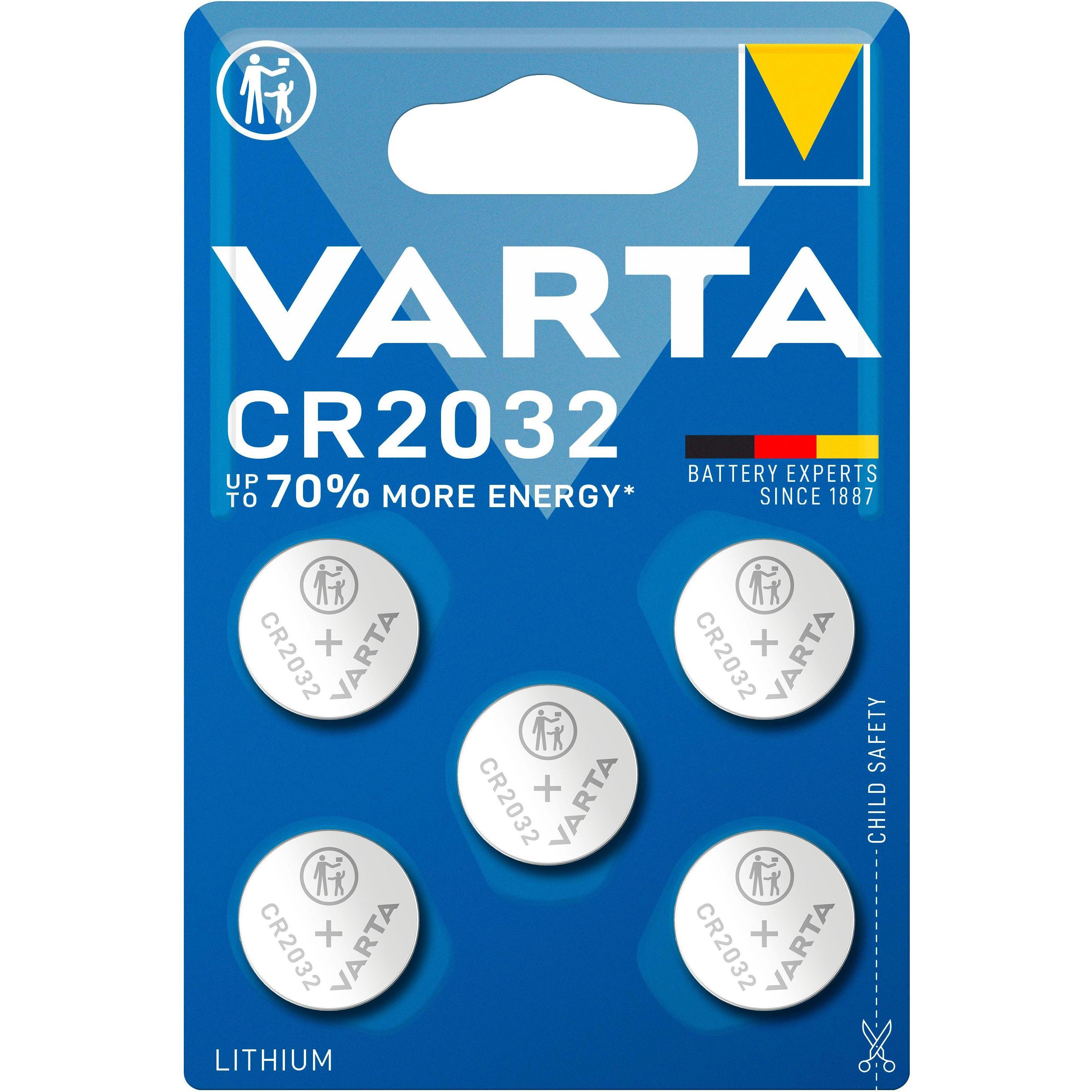 Varta Cr2032 (5 Stk., CR2032, 230 mAh), Batterien + Akkus