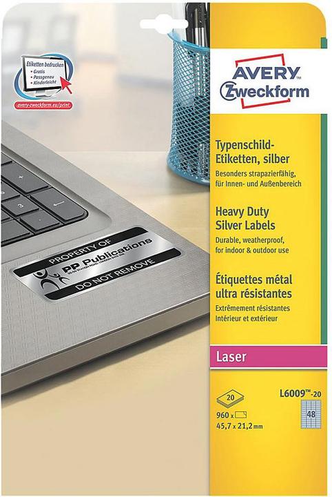 Produktbild Avery Typenschild-Etiketten
