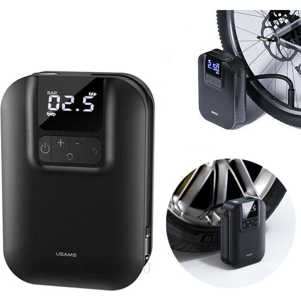 Usams, Compressore, Mini pompka US-ZB215 Pompa aria auto 5000mAh CQBZB21501