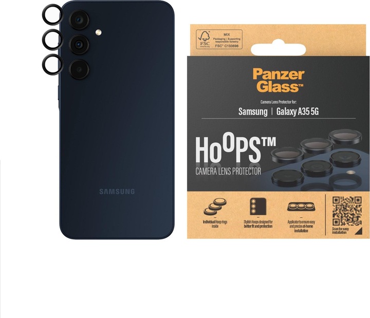 Actual product image PanzerGlass Hoops Camera Lens Protector (1 Piece, Samsung Galaxy A35, Samsung Galaxy A34 5G)