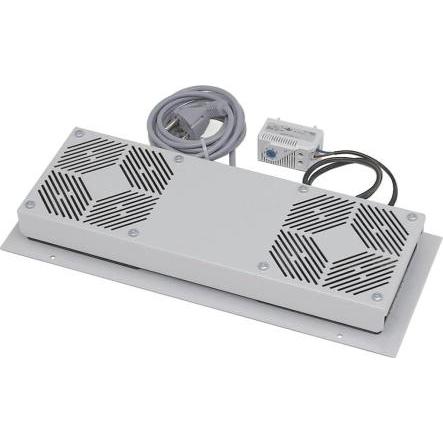 Schweitzer Lüfterkassette Dach EZL 1411 +2Lüftern ohne Thermostat, Serverschrank Zubehör, Grau