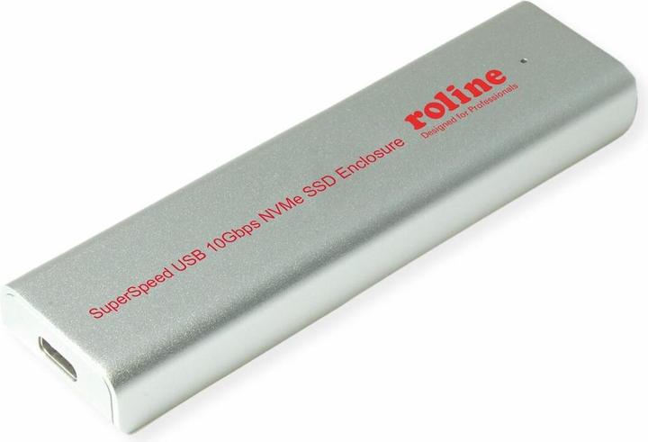 Actual product image Roline External USB3.2G2 Type C enclosure for M.2 NVME SSD (M.2 2242, M.2 2260, M.2 2280)