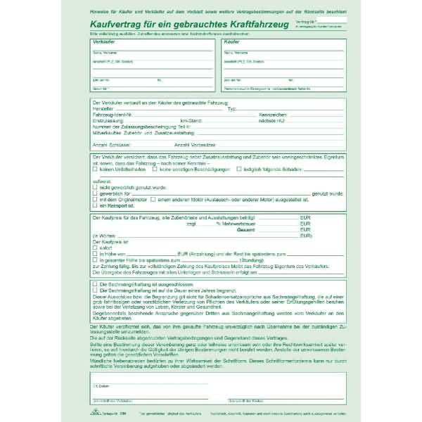 Actual product image Rnk 25 RNK-Verlag 586 Motor vehicle sales contracts