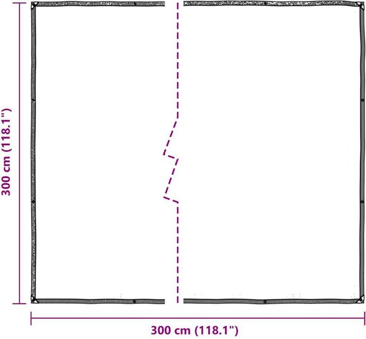 Immagine prodotto vidaXL Telone trasparente con occhielli 3x3 m Telone trasparente in polietilene (300 x 300 cm)