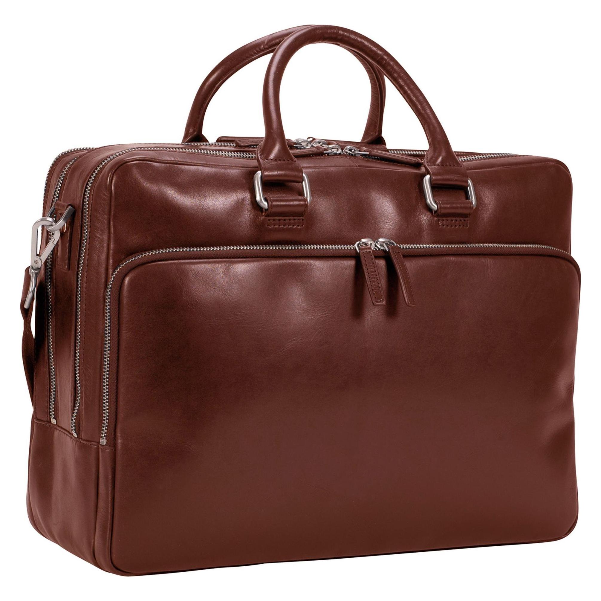 Leonhard Heyden Aktentasche Cambridge 5262 Rv-Aktenmappe 3 Fächer (16.93", Universal), Notebooktasche, Braun