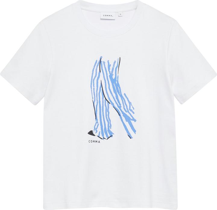 Produktbild Comma T-Shirt Basic Fit T-Shirt mit Artwork (46)