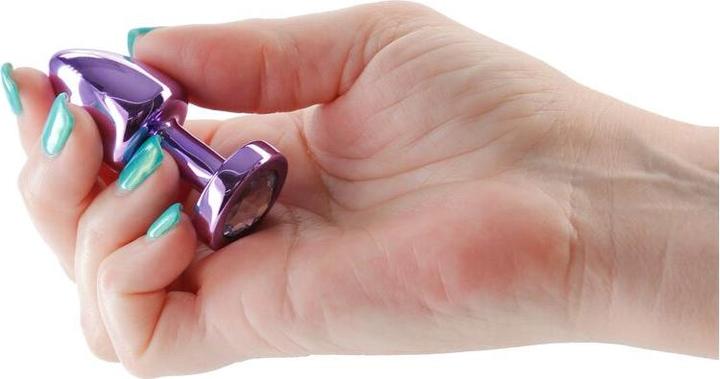 Actual product image NS Novelties Small Anal Plug Rear Assets Aluminium Butt Plug for Beginners Metal Anal Toy with Gem Petite Size