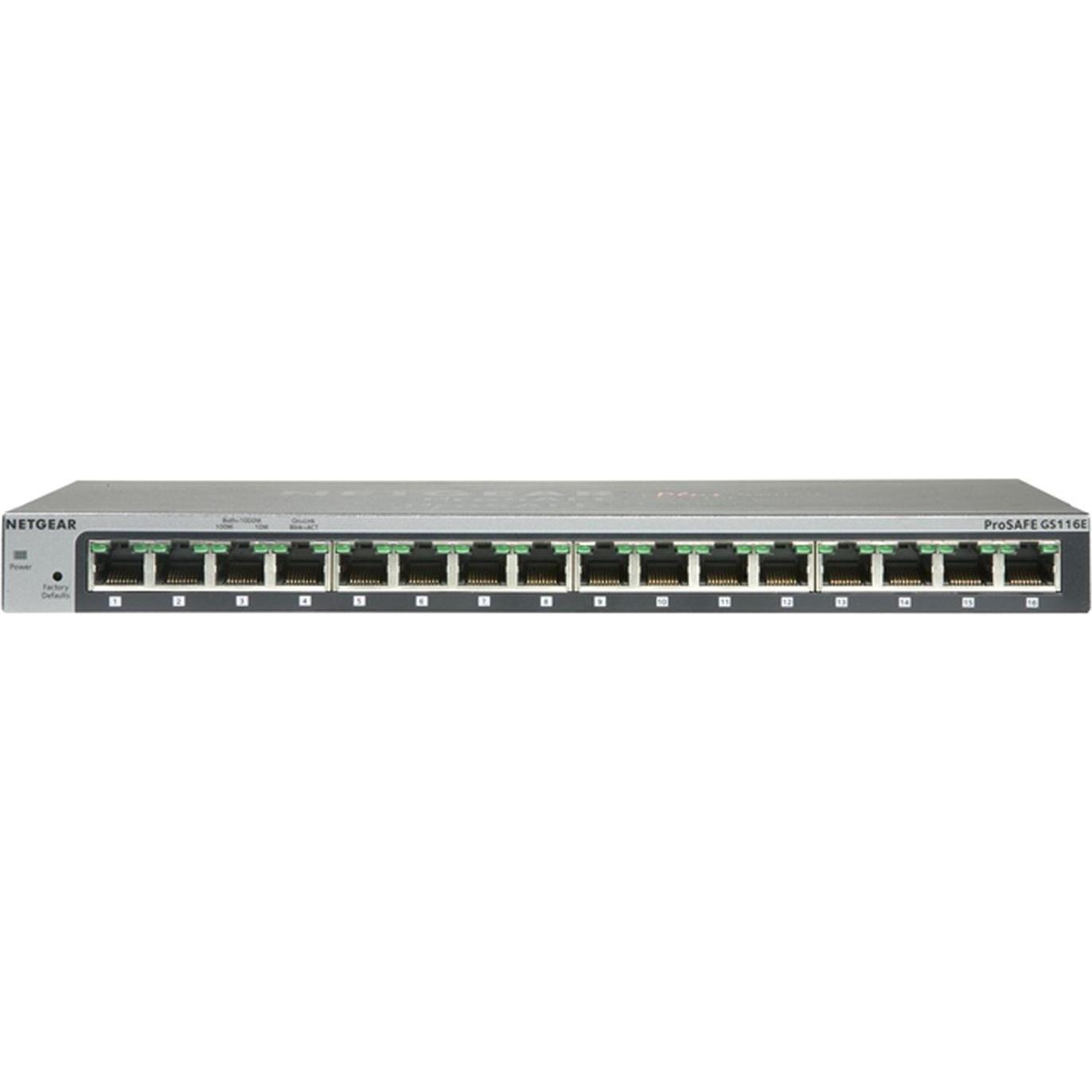 Netgear Gs116ge (16 Ports), Netzwerk Switch, Blau