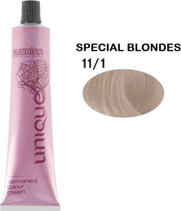 Image du produit Konjac Sponge Vopsea de par permanenta Subrina Professional Unique 11/1, Blond Spécial Cenusiu, 100ml (111 Spécial Frêne Blond)