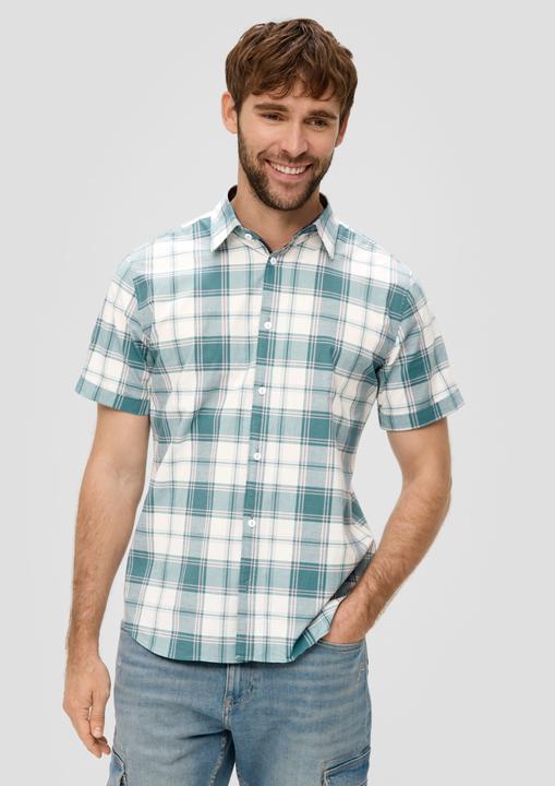 Immagine prodotto s.Oliver Hemd Kurzes Baumwollstretch-Hemd im Slim Fit (S)
