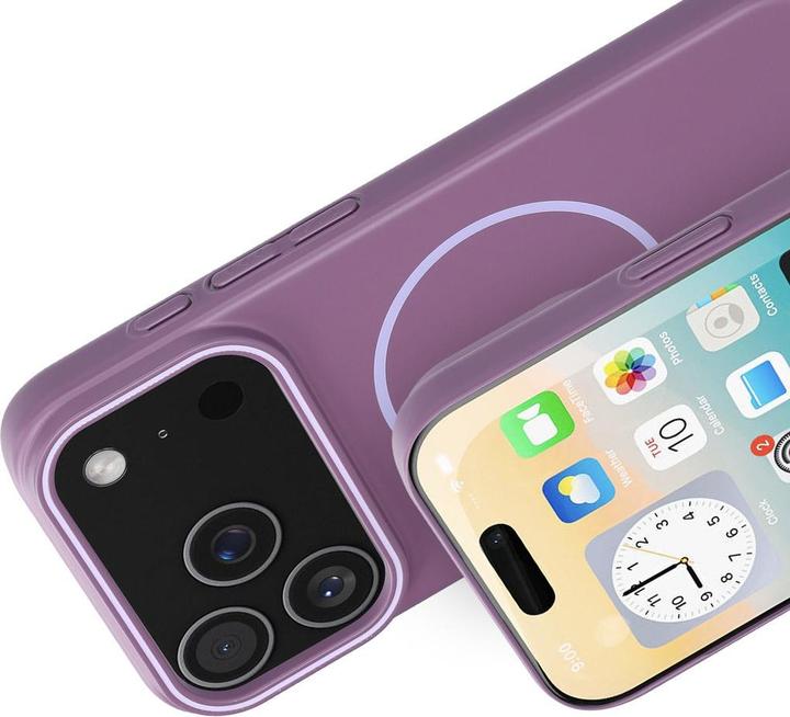 Actual product image Mobiparts Slim Line Case Apple iPhone 17 Pro (MagSafe Compatible) Imperial Purple (Apple iPhone 17 Pro)