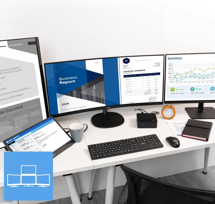 Actual product image MSI Barebone Cubi NUC 1M-007BDE i7-150U black without OS