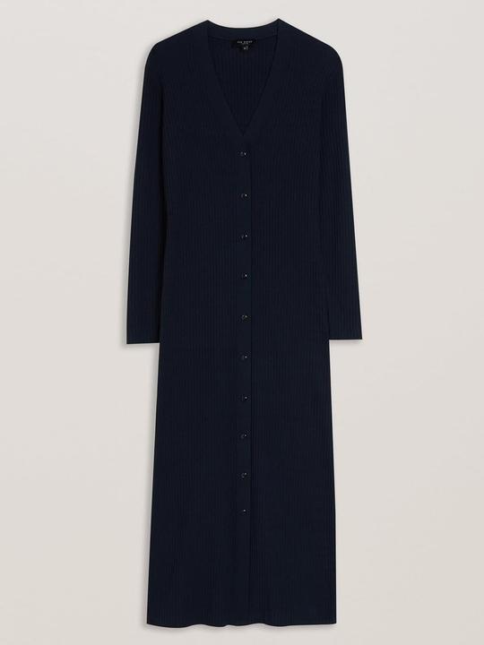 Produktbild Ted Baker Gerippter Strick-Maxi-Vest mit V-Ausschnitt (40)