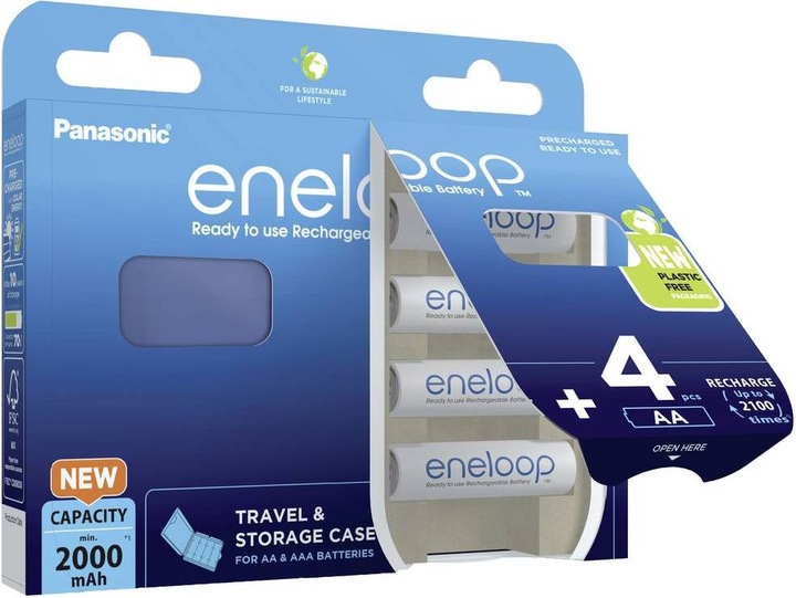 Produktbild Panasonic eneloop & Box (4 Stk., AA, 2000 mAh)