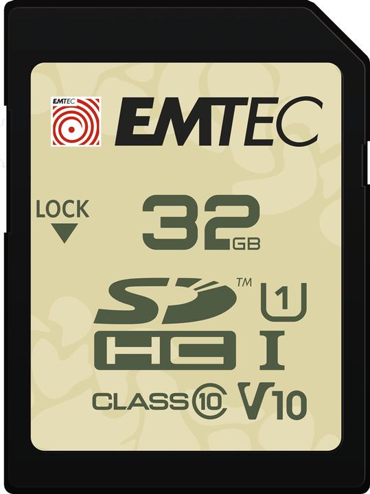 Image du produit Emtec SD 32 Go UHS-I U1 V10 Extérieur (32 Go, SDHC, U1, UHS-I)
