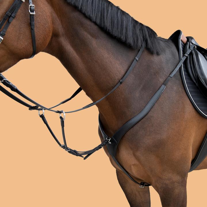 Produktbild Fouganza Vorderzeug 3-Punkt Pferd Leder