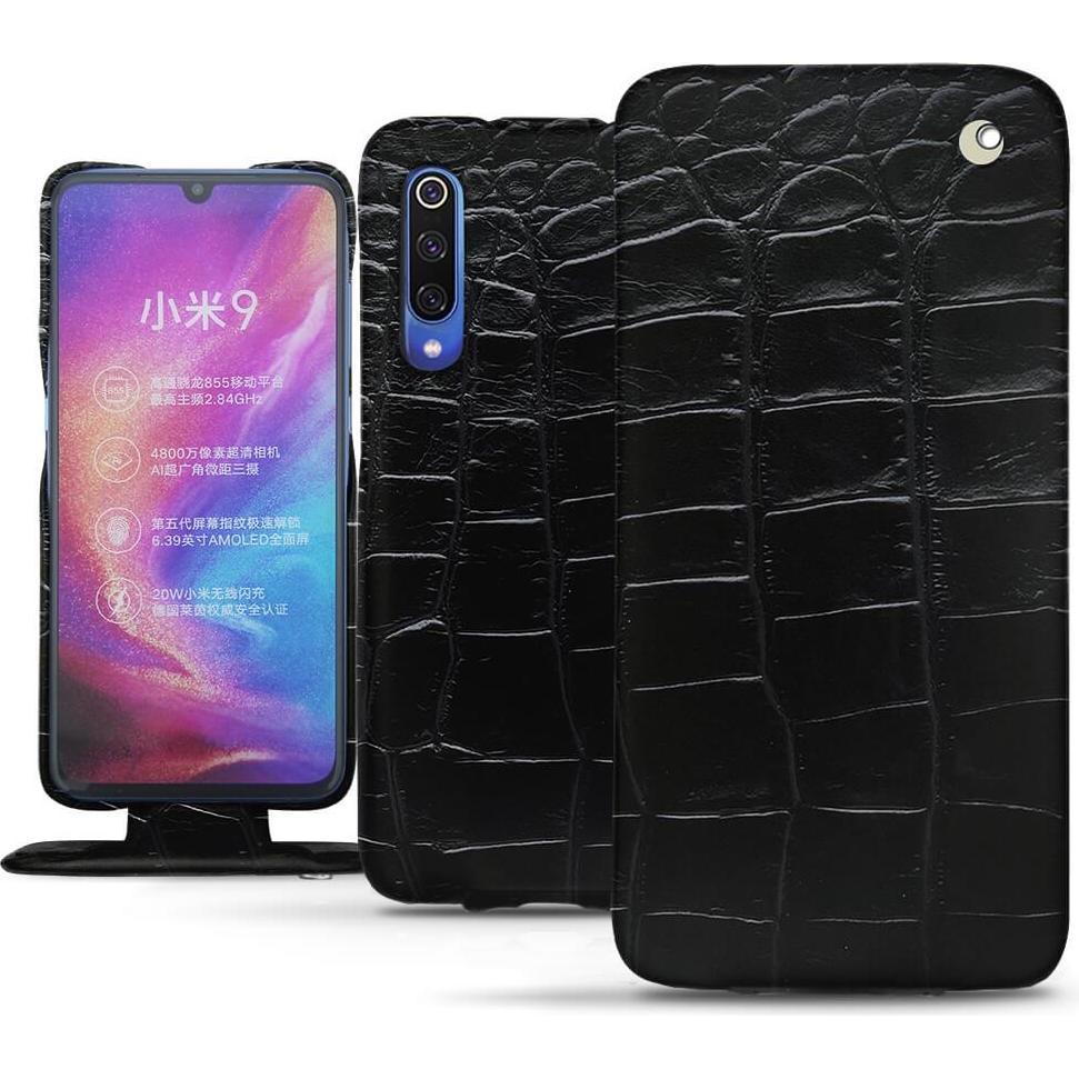Noreve Lederschutzhülle vertikal (Xiaomi Mi 9), Smartphone Hülle, Schwarz