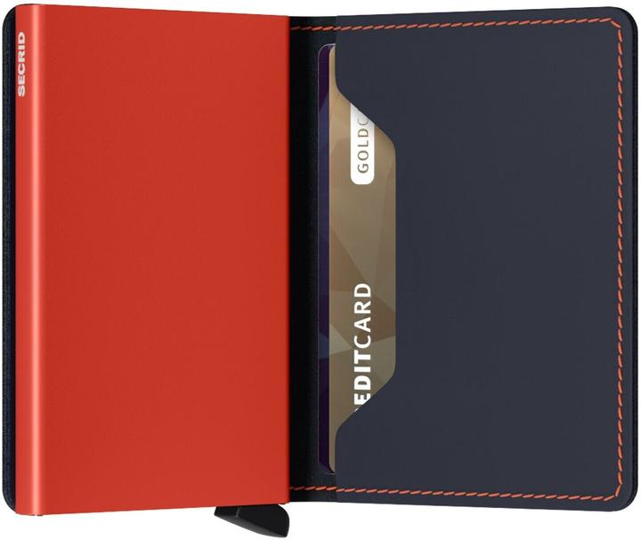 Actual product image Secrid Slimwallet Matte Nightblue & Orange