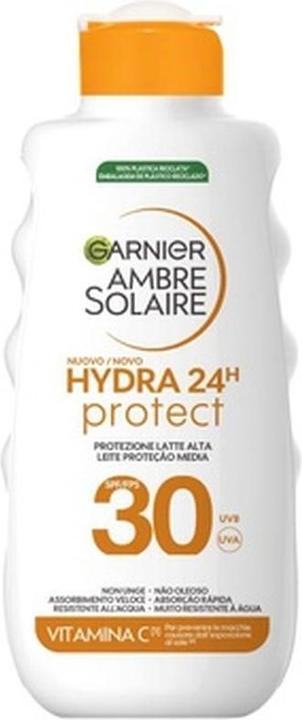 Actual product image Garnier Ambre Solaire Hydra 24h Protect Sunscreen Milk Spf30 175ml (Suntan lotion, SPF 30, 175 ml)