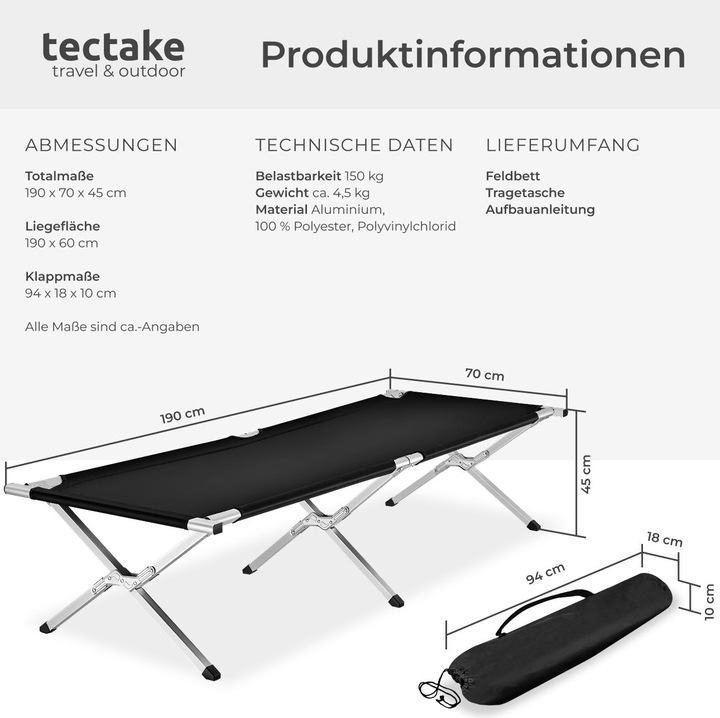 Actual product image tectake Cot